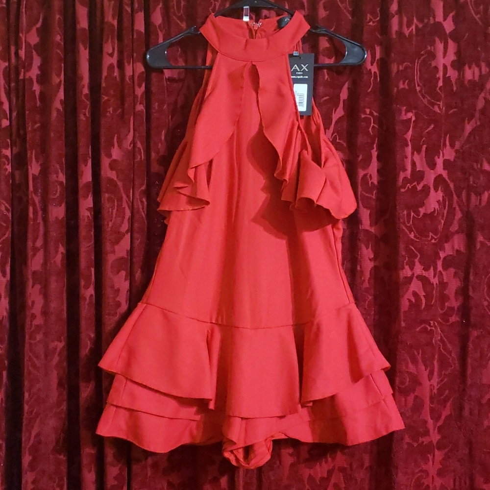 Red Ruffle Romper